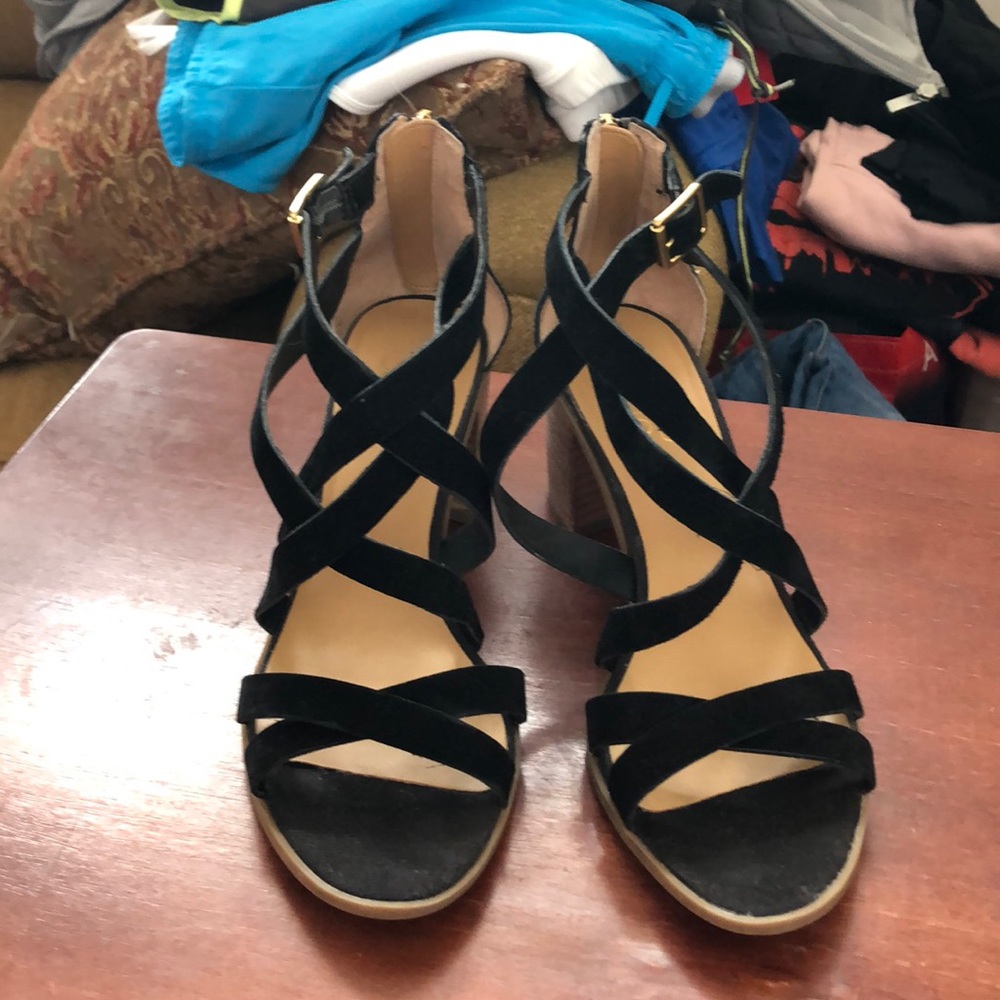 Franco Sarto Hachi Suede Block Heels Size 8 1/2